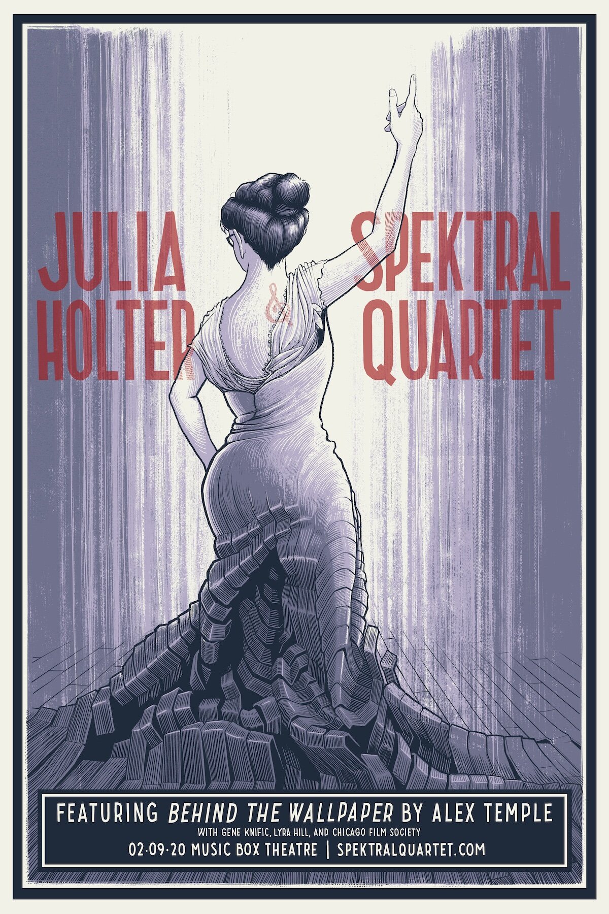 Hand-screened Concert Posters — Spektral Quartet